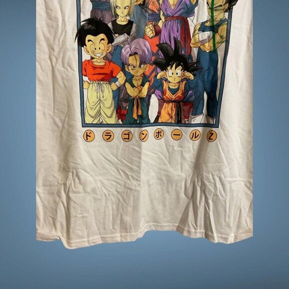 NWT Women's Graphic Dragon Ball Z T-shirt Cartoon Kanji Characters SZ S - Picture 4 of 6